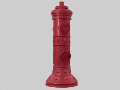 Fire Hydrant 7 - Vintage Safety and Emergency Equipment Low-poly 3D model