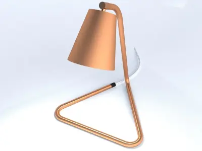 Bent Copper Pipe Table Lamp 3D model