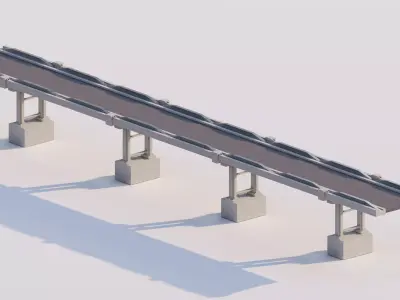 Bridge Construction 3D Model - Detailed Look into Infrastructure 3D model purchase