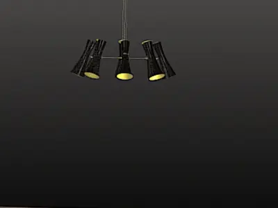 Cairo Mid-Century Chandelier - Eight-Arm - High Poly 3D model