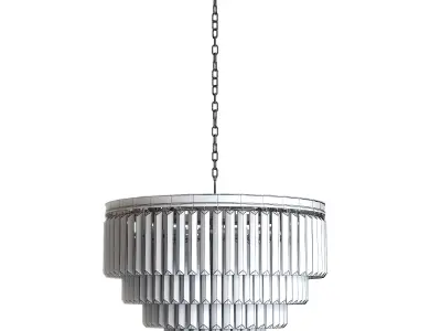 Luxe Amerikaanse Crystal Retro Grote Hanger Lamp 3D model