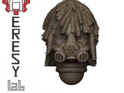 Heresylab - Female Sci-Fi heads for conversions SET 16 of 21 3D print model