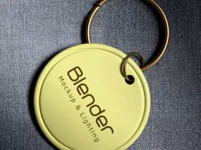 Keyring Mockup With Lighting 3D model