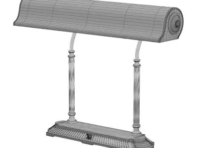 1930s American Library Desk Lamp 3D model