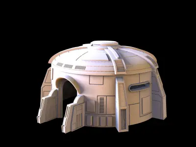 SCI FI Building - PRINTABLE MODEL 3D print model