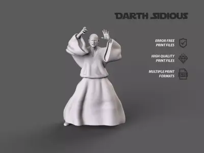 The Emperor man in robe 3D print model