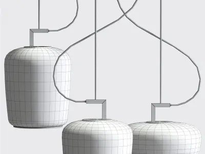 Brokis Double LED Blown Glass Pendant Lamp 3D model