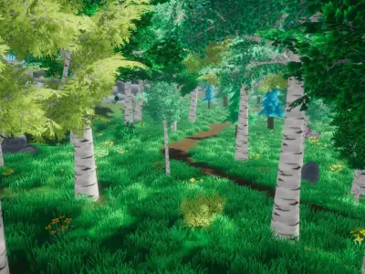 Fantasy Forest - Stylized Pack Low-poly 3D model