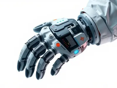 Futuristic Robotic Hand Model Pack Low-poly 3D model