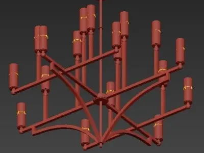 Regan 18 Light Chandelier 3D model