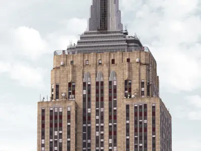 Empire State Building - Day and Night Low-poly 3D model