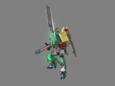 Attacker Gundam 10 3D model