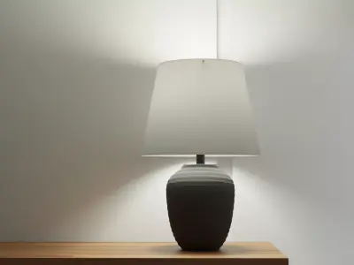 3d Lamp table with shade Free 3D model