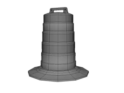 Freeway Barrel Low-poly 3D model