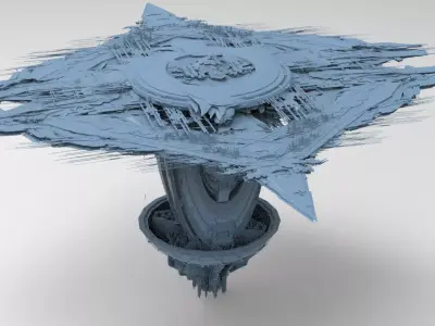 Sci Fi Locust hive Queen roof 3D model