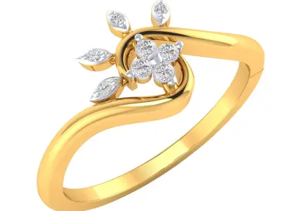  Women Ring Render 3dm STL MTL SLC JCD OBJ FBX Details 3D print model 50