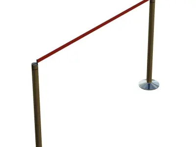 Airport Crowd Barrier Low-poly 3D model