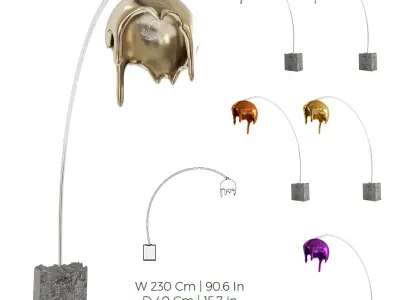 Floor lamp Candy Curve 3D model