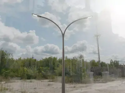 Street Light 12 version 12 6m with pole 4 Low-poly 3D model