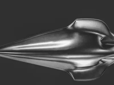 SciFi Spaceship Low-poly 3D model