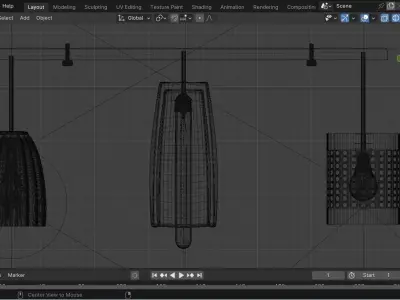DIY-kitchen-chandelier Free 3D model