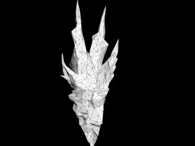 Low poly Sharp Ice Modular 210916 Low-poly 3D model