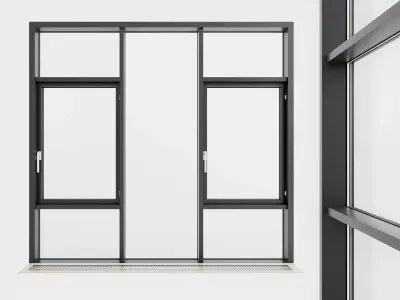 Panoramic glazing Stained glass 69 Low-poly 3D model