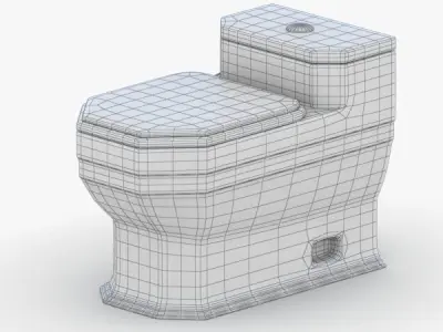 1532 - Toilet Low-poly 3D model