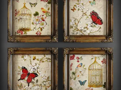 Collection of Picture Frames - 20 sets 3D Model Pack 18