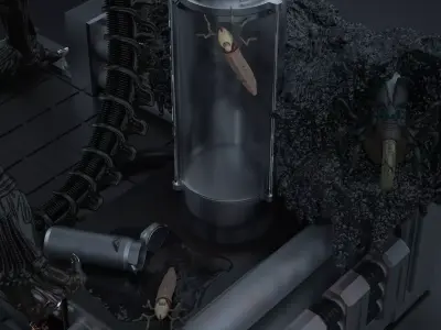 Alien Earth Diorama STL Model 3D print model