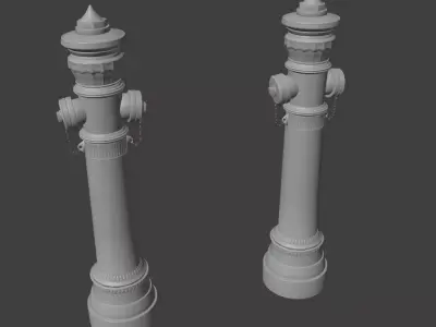 Fire Hydrant Germany old style  pack 3D model