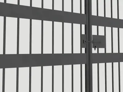 Double Door Low-poly 3D model