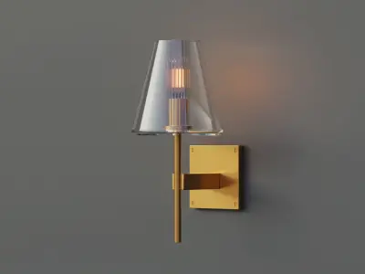 Fulham Glass Shade Sconce 3D model