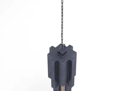 Daikon Brutalist Nouveau Pendant 3D model