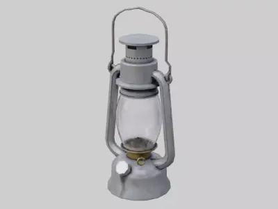 Oil Lamp 1B Low-poly 3D model