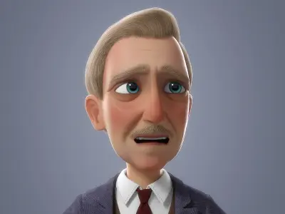  Cartoon Old Man Rigged 