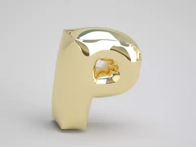 P Balloon Gold 3D model