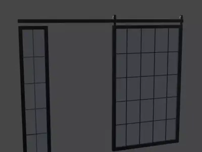 sliding doors 3D model purchase