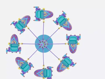 Rocket Carousel 3D model