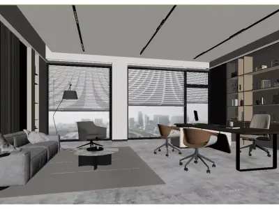 Modern Minimalist Office 3D model