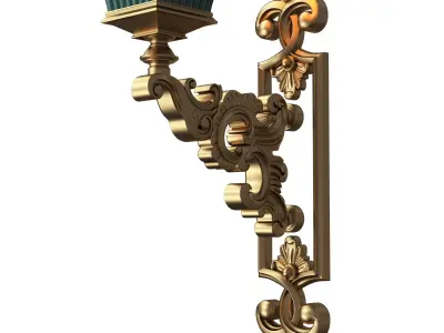Classic Street Wall Light 0201 Low-poly 3D model