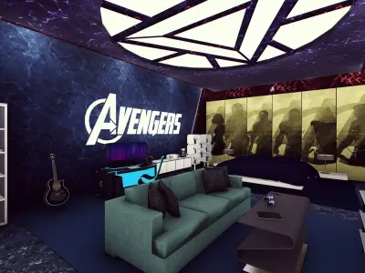 Bedroom - Avengers Theme 3D model