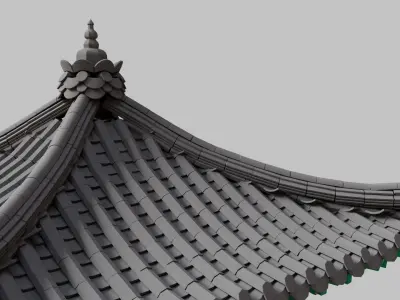 Korean Gazebo 3D Model 3D model