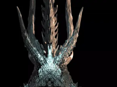 DArk Alien Dragon God Bone In space 3 3D model