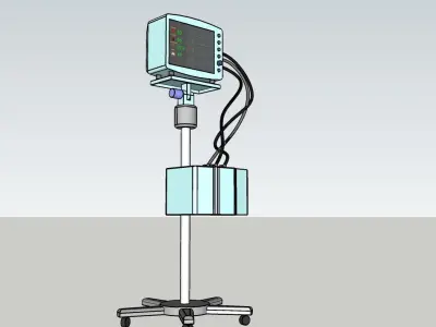 Vital functions monitor 3D model