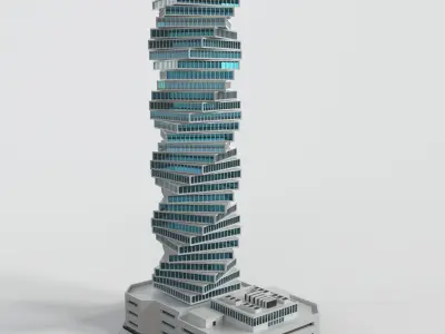 Futuristic Building 3D model purchase