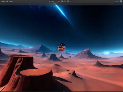 10 HDRIs Alien Planet  3D model