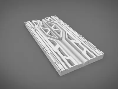 Scifi wall architect kitbash 3 3D print model