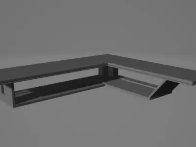 L shaped table 3D model