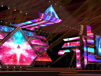 Festival Concert Stage 3D Model 3D model